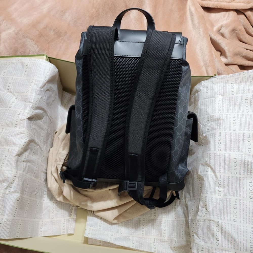 Gucci Black and Red Signature Backpack - Picture 3 of 5